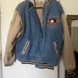 League Mickey Mouse Denim and Tan Jacket